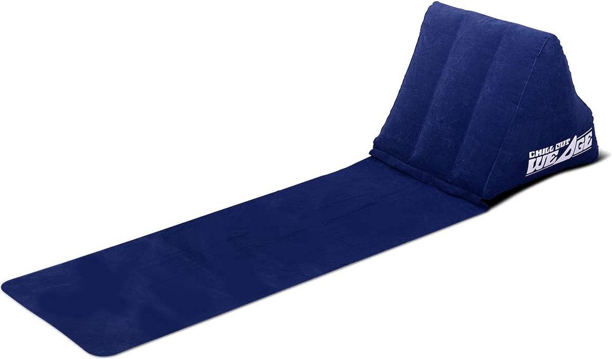  CKB LTD - Chill Out - Luchtbed - Campingstoel - Wedge Opblaasbare Ligstoel - Blauw Strandstoel 1 Persoons Volwassen Luchtbedden Kampeerstoel Vouwstoel Stoel Slaapmatje Slaapmatten Opvouwbaar Volwassenen Tuinstoel Opblaasstoel Kampeerstoelen Lucht