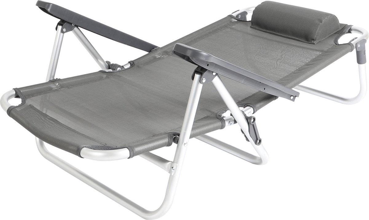  Bo-Camp Beach Chair - Monaco - Aluminium - Grijs