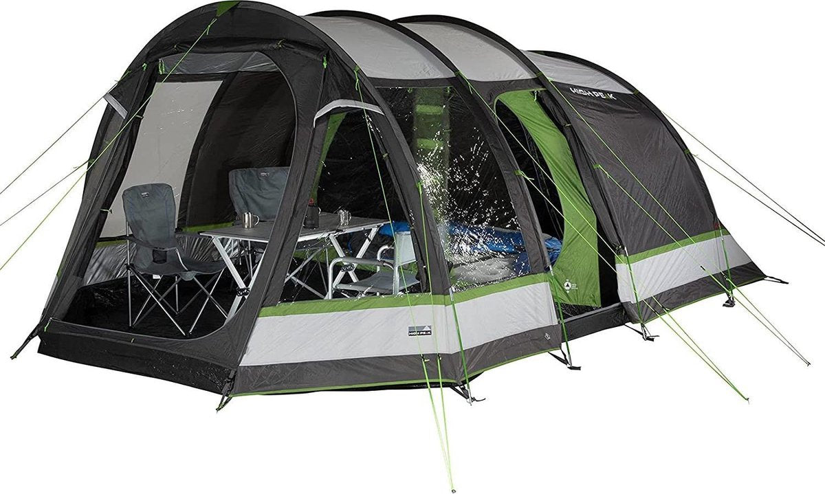  High Peak Tunneltent Bozen 5.0, 5 Persoons, 2,0 M Stahoogte, 4.000 Mm Waterdicht, Verduisterde Binnentent