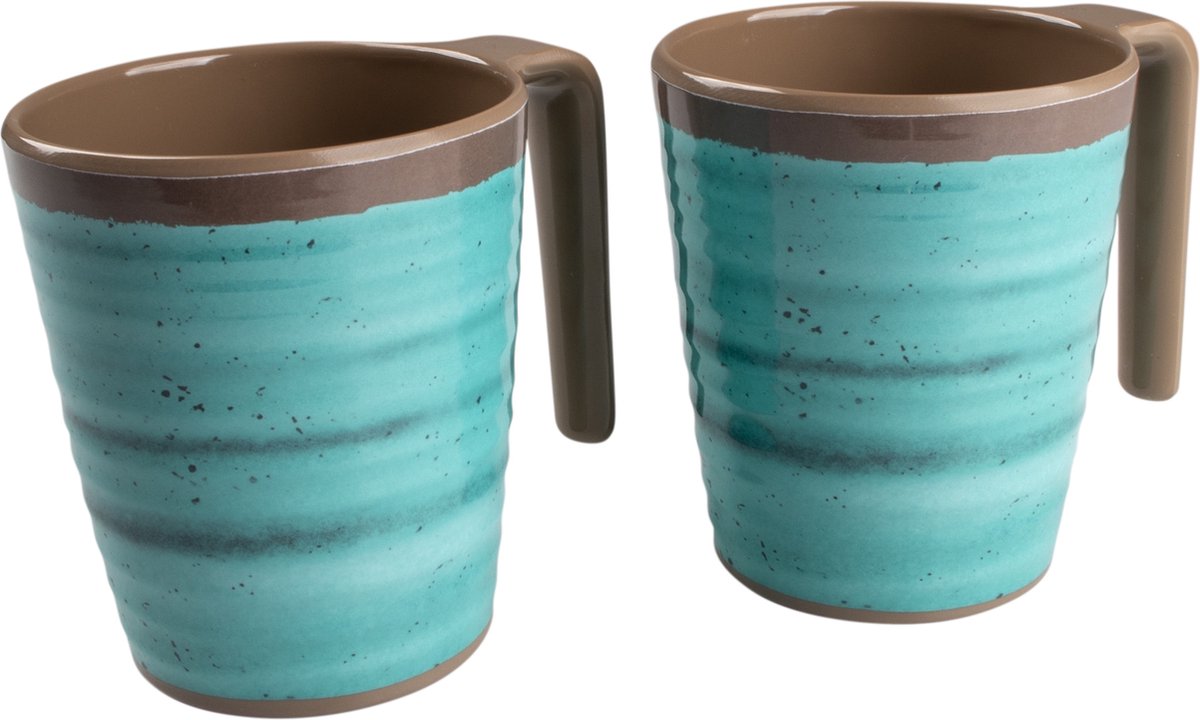  Bo-Camp - Mok - Halo - L - 4 Stuks - Aqua