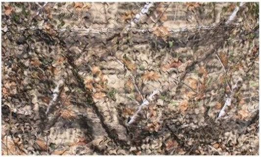  Natural Camouflage Net 3D Naturel Brown 1,50x4,00 Meter - Advanched Camouflage - 2-laags Met Binnennet En 3D Blaadjes Buitennet | Natuurlijke Kleuren | Polyester | Boomhut | Kind | Jacht | Buitenleven