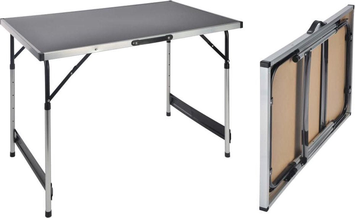  Hi Opvouwbare Campingtafel - 100 X 60 X 73-94 Cm