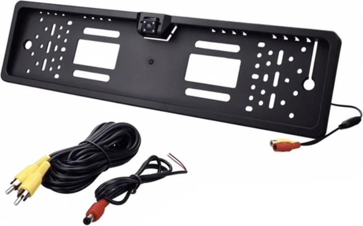  Achteruitrij Camera Met Kentekenplaathouder | Nachtzicht | LED | Waterdicht | Universeel | 6M Verlengkabel