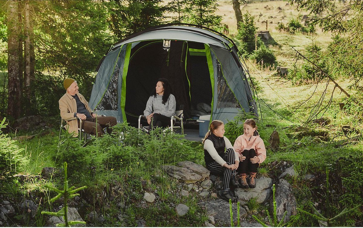  Coleman Vail 4 Tunneltent - Familie Tent - 4-Persoons - Grijs/Groen