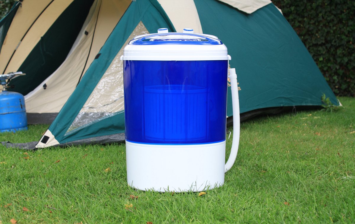  Lowander Mini Wasmachine 3kg Met Centrifuge - Kleine Camping Wasmachine - Met Bovenlader