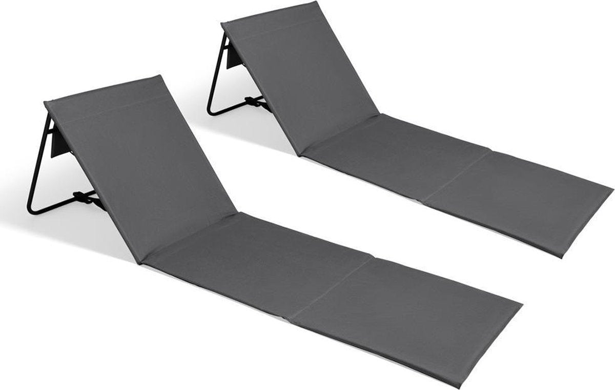  Intimo Strandmat - 2 Stuks - Grijs - 100x51x41cm