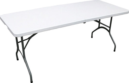  ERRO Campingtafel - Vouwtafel - 180x74x72 Cm - Wit - Voor 8 Personen