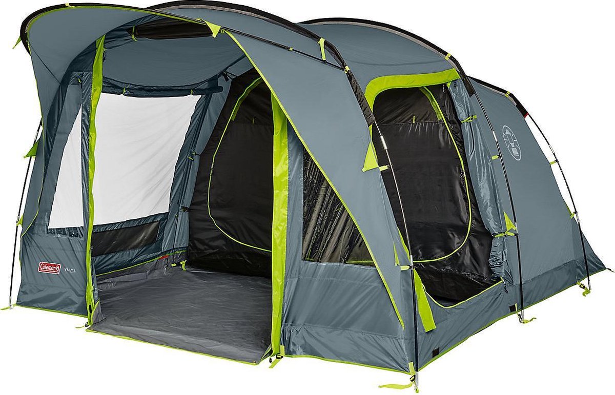  Coleman Vail 4 Tunneltent - Familie Tent - 4-Persoons - Grijs/Groen
