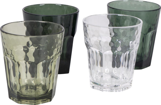  Bo-Camp - Limonade Glas - Mix &amp; Match - 4 Stuks - 200 Ml - Groen