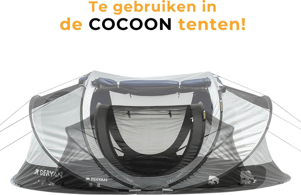  Deryan Luxe Pop-up Reisklamboe - Lichtgewicht 2 Persoons Klamboe – Geimpregneerd - Slaapcompartiment Voor Tent - Binnentent