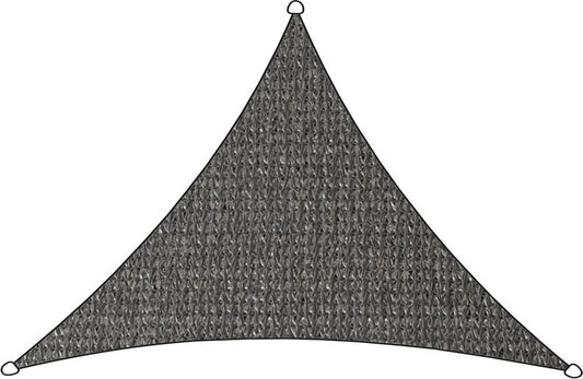  Livin' Outdoor Schaduwdoek Iseo HDPE - Driehoek - 3 X 2.5 X 2.5 Meter - Antraciet