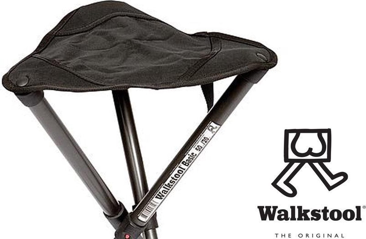  Walkstool 3-poots Krukje - Basic 50cm - Verstelbaar - Antraciet
