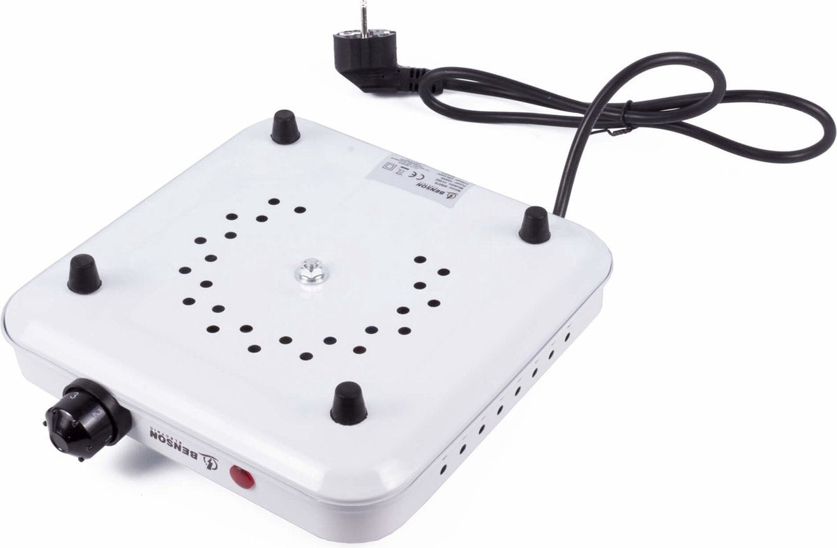  Benson Kookplaat - Enkel - Wit - 1000W