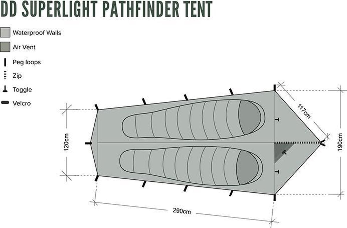  Dd Superlight Pathfinder Tent - Groen - 2 Persoons