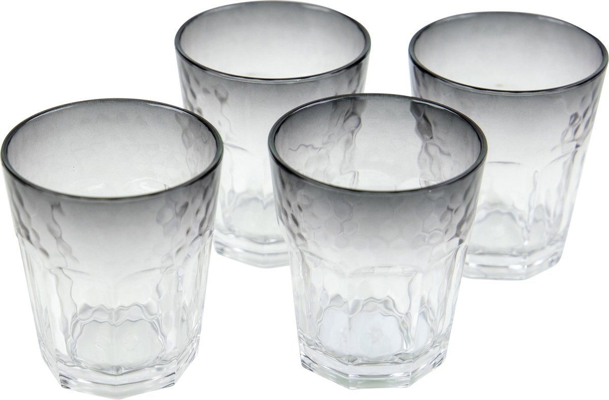  Bo-Camp Limonade Glas - Campingglas - Smoke - 4 Stuks - 200 Ml