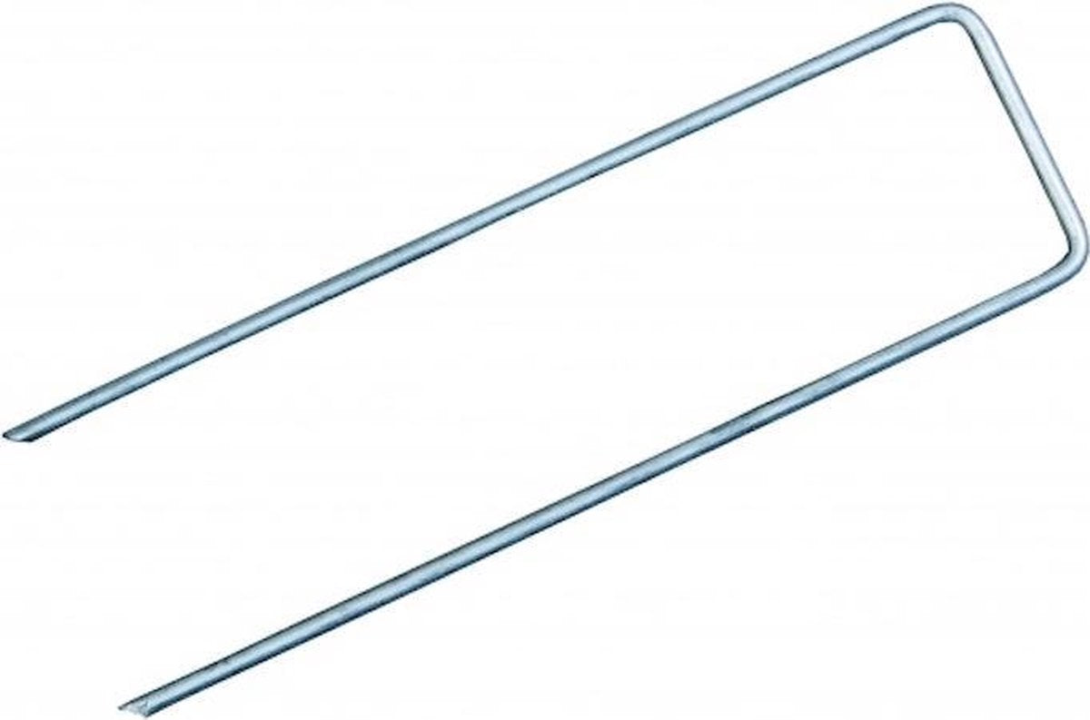  Gronddoekpennen - 100 Stuks - Verzinkt Staal - Ø3mm - 5 Cm Breed En 20 Cm Lang
