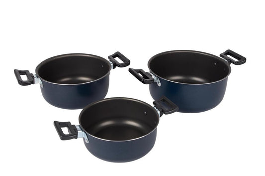  Bo-Camp Pannenset Rondo - 3-delig - Aluminium