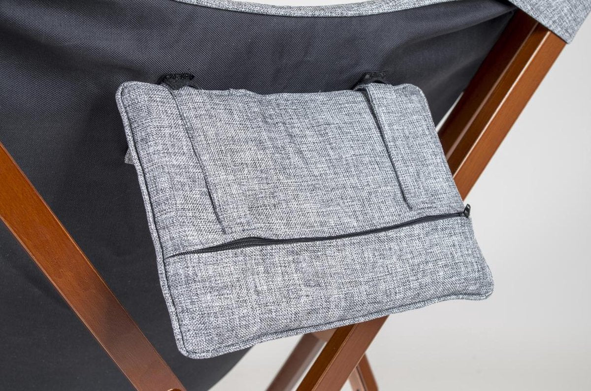  Bo-Camp - Urban Outdoor - Relaxstoel - Bloomsbury - L - Oxford Polyester - Grijs