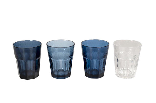  Bo-Camp - Wijn/Limonade Glas - Campingglas - Mix &amp; Match - 400 Ml - 4 Stuks