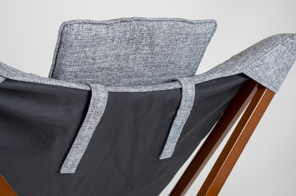  Bo-Camp - Urban Outdoor - Relaxstoel - Bloomsbury - L - Oxford Polyester - Grijs
