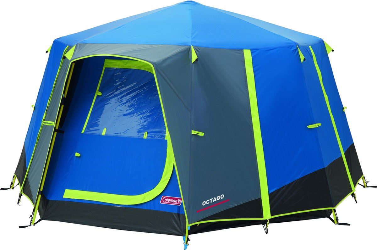  Coleman OctaGo Tent - Festival - 3-Persoons - Blauw/lime