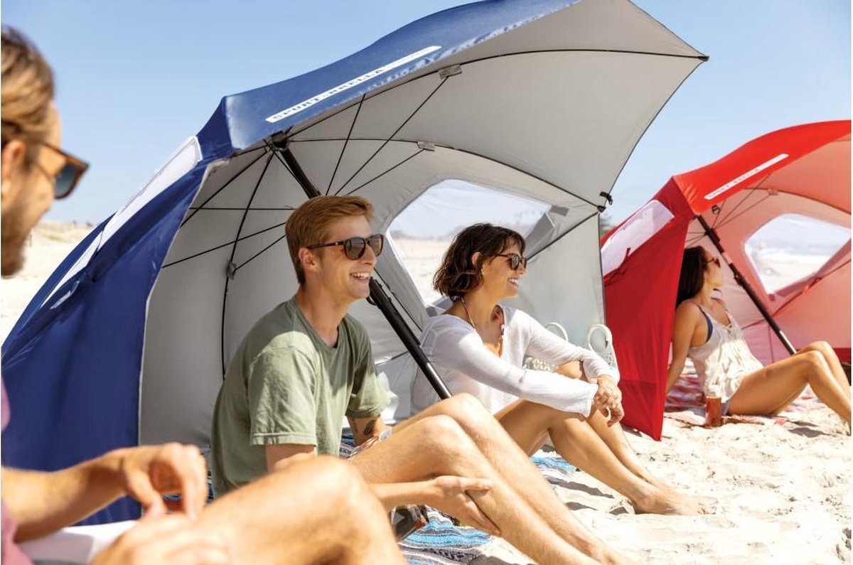  Sport-Brella - Premiere Strandtent - Windscherm - Tochtscherm - Tochtscherm - Stormparaplu - Zonnescherml - Blauw