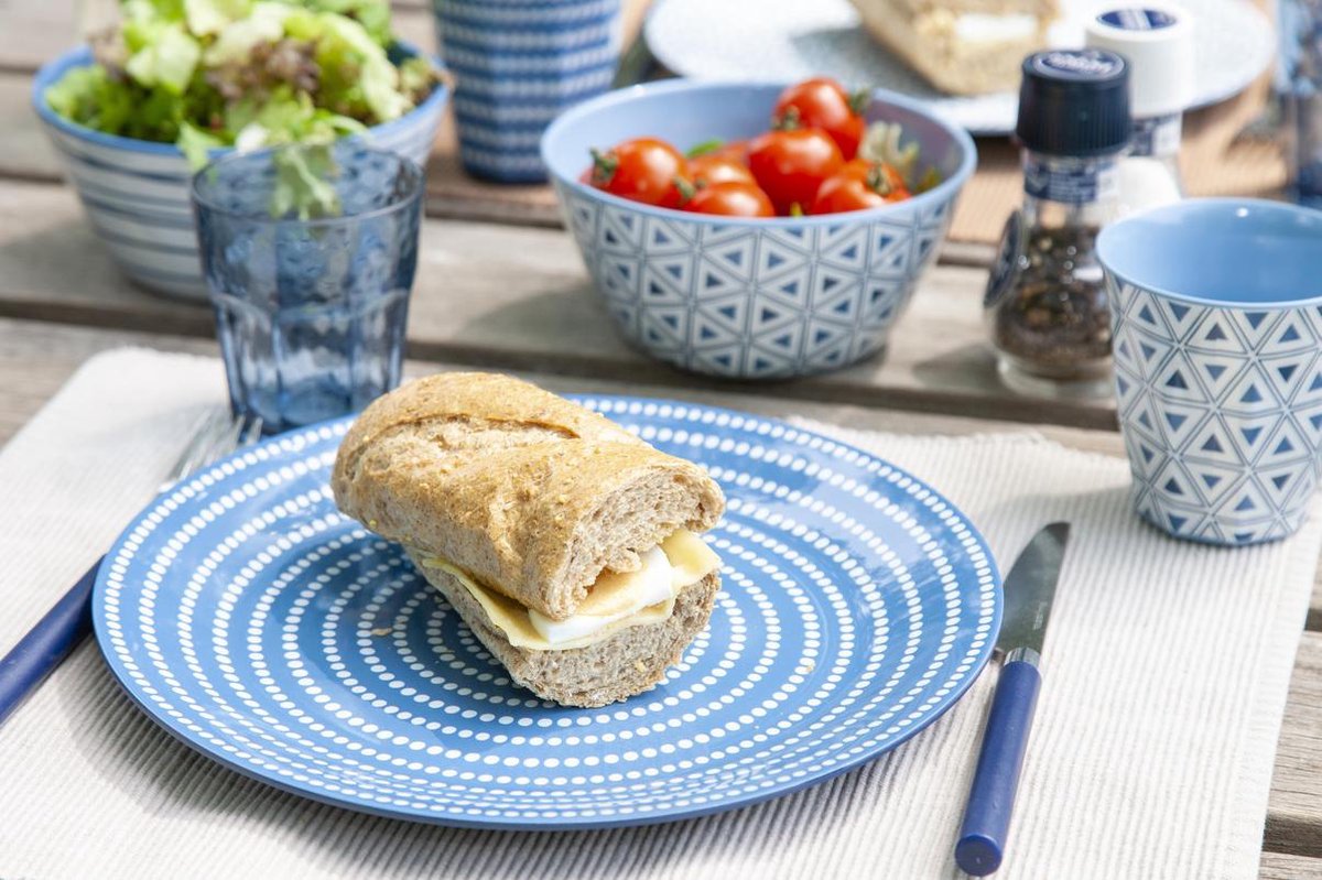  Bo-Camp - Servies - Mix &amp; Match- 16-Delig - Blauw
