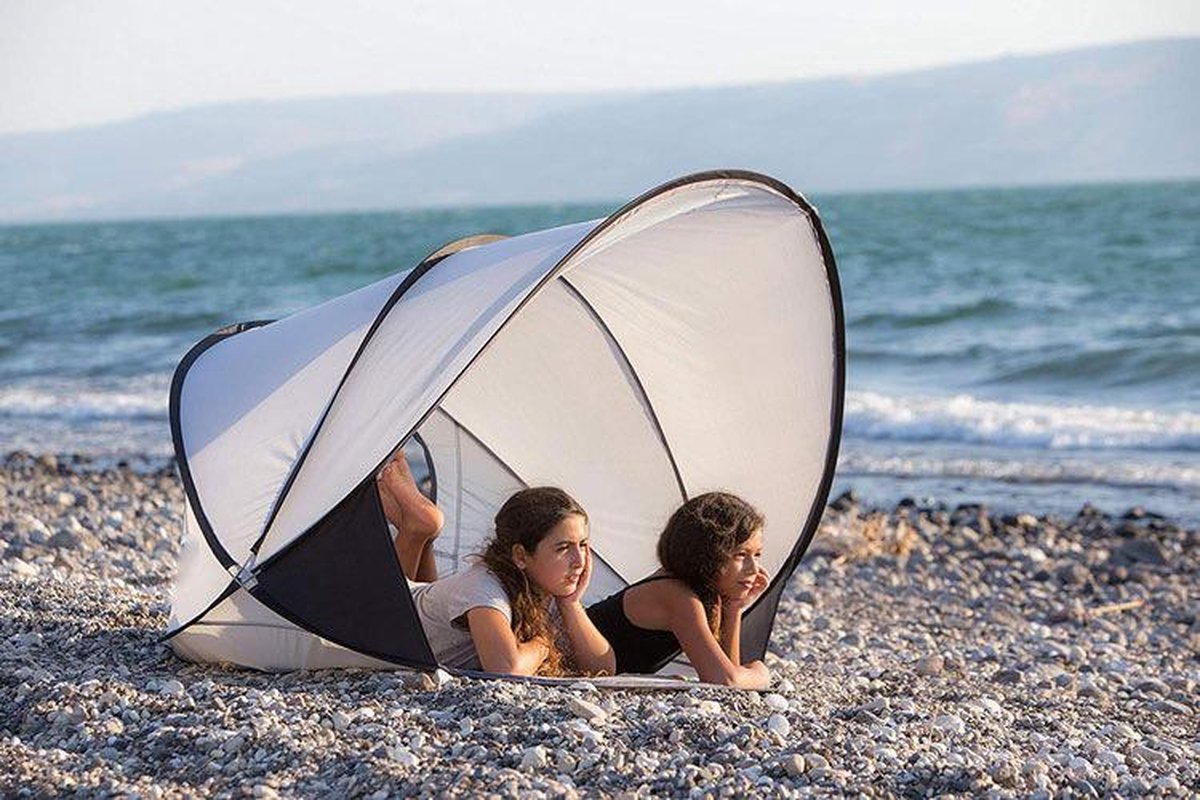  Deryan Luxe Pop Up Strandtent XXL - Anti-UV 50+ - Zilver