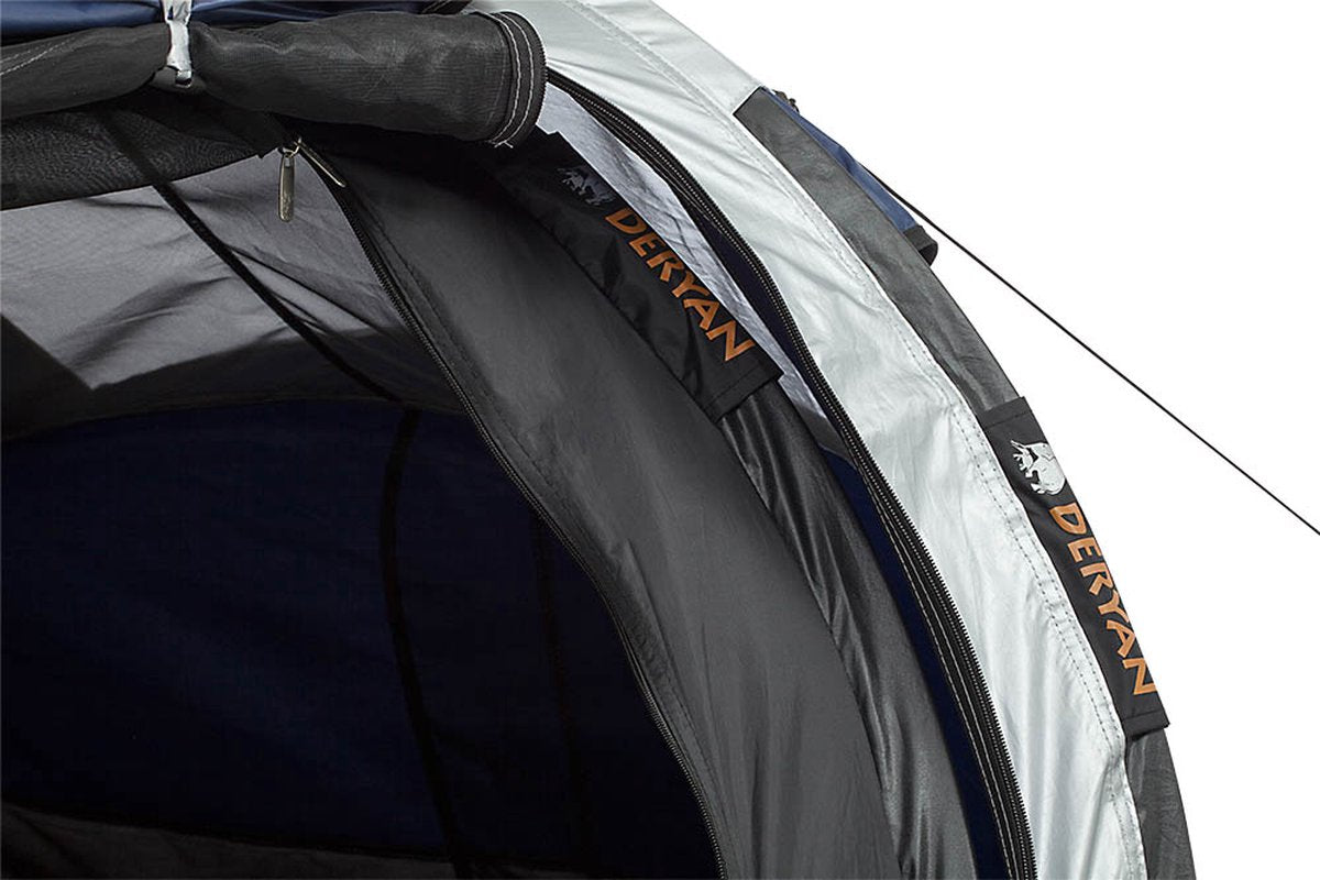  Deryan Cocoon Pop Up Tent - Luchtbed - Luchtpomp - 4 Persoons - Zilver