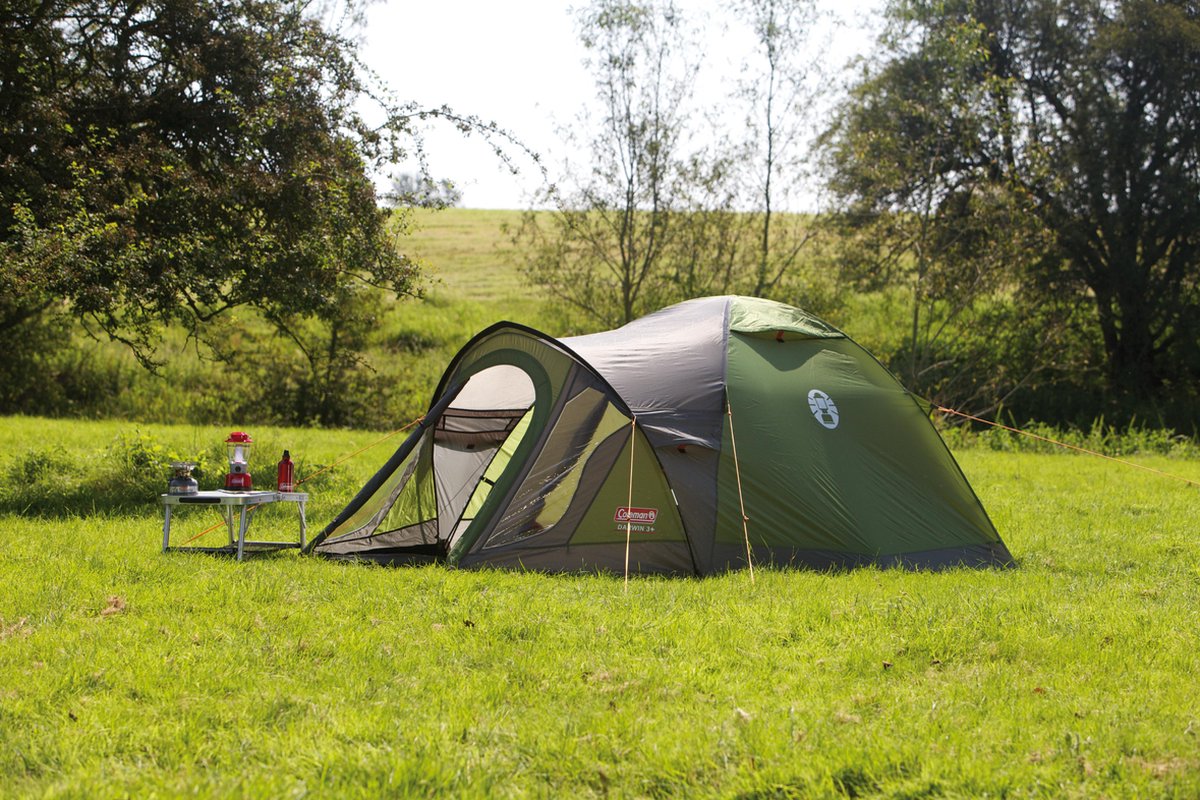  Coleman Darwin 3 Plus Koepeltent - 3-Persoons - Groen