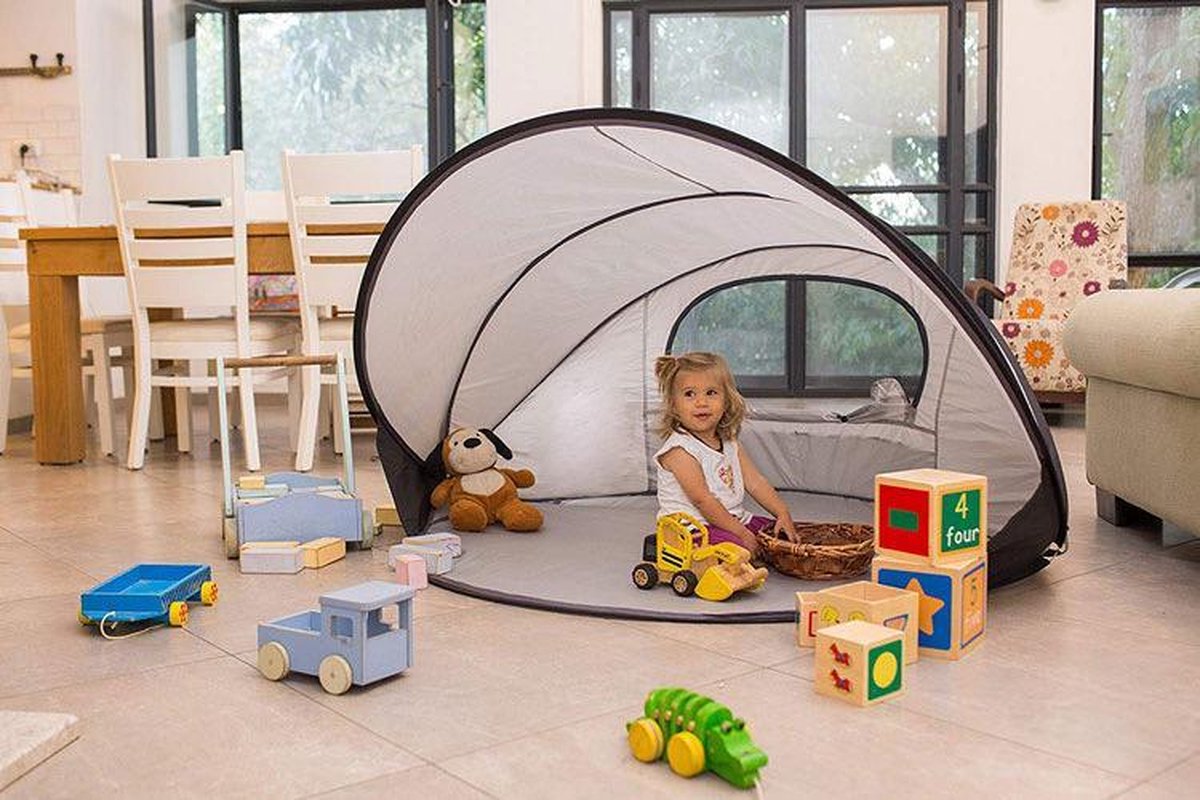  Deryan Luxe Pop Up Strandtent XXL - Anti-UV 50+ - Zilver