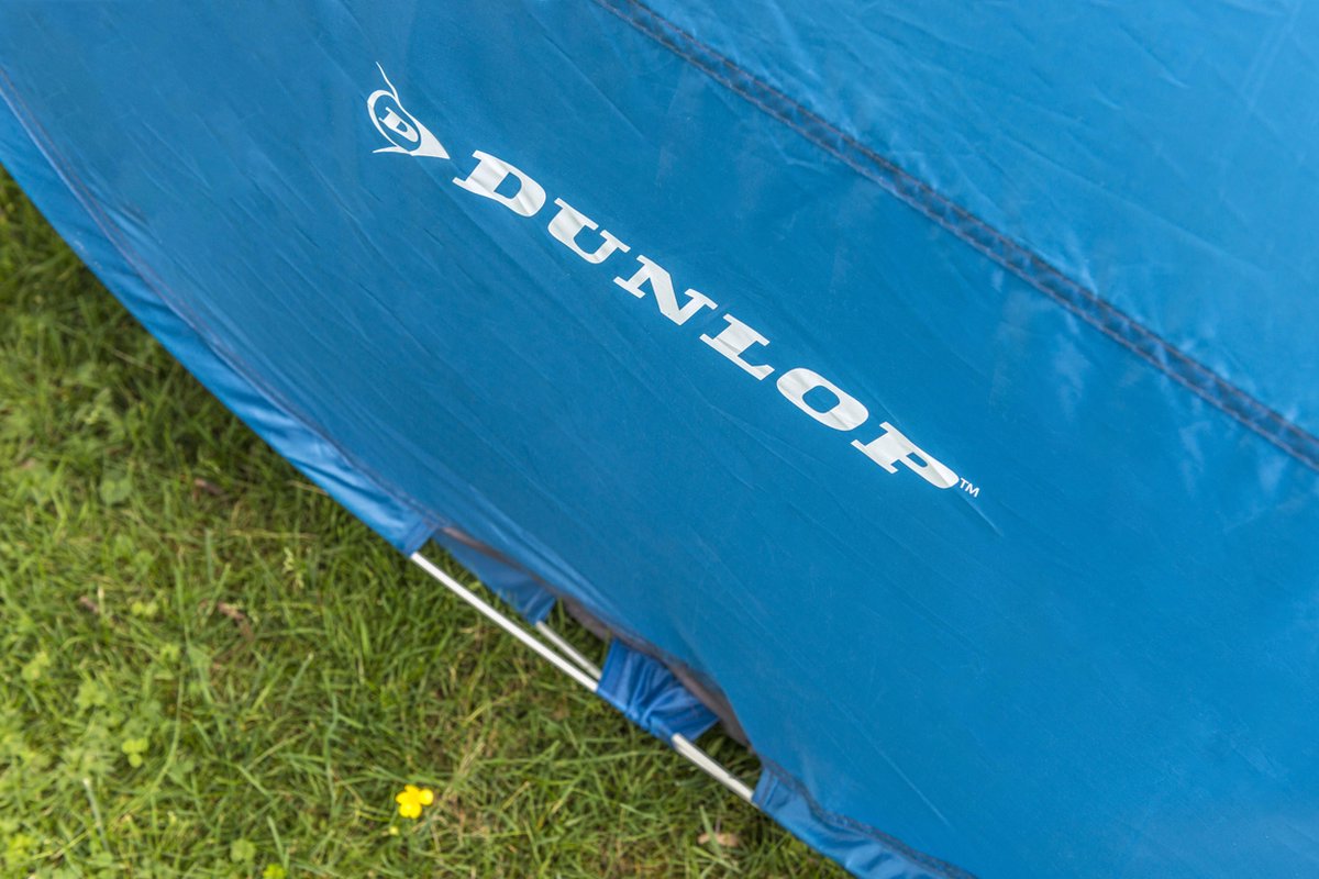  Dunlop Pop Up Tent 220 X 120 X 90 Cm - Grijs/ Blauw - 1 Persoons
