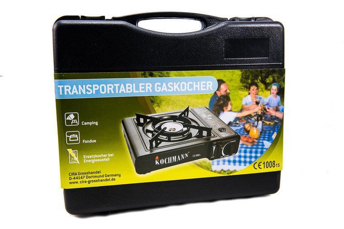  Trasnportabler Gaskocher - Draagbaar Gasvuur Met 4 Kookstel Gasflessen