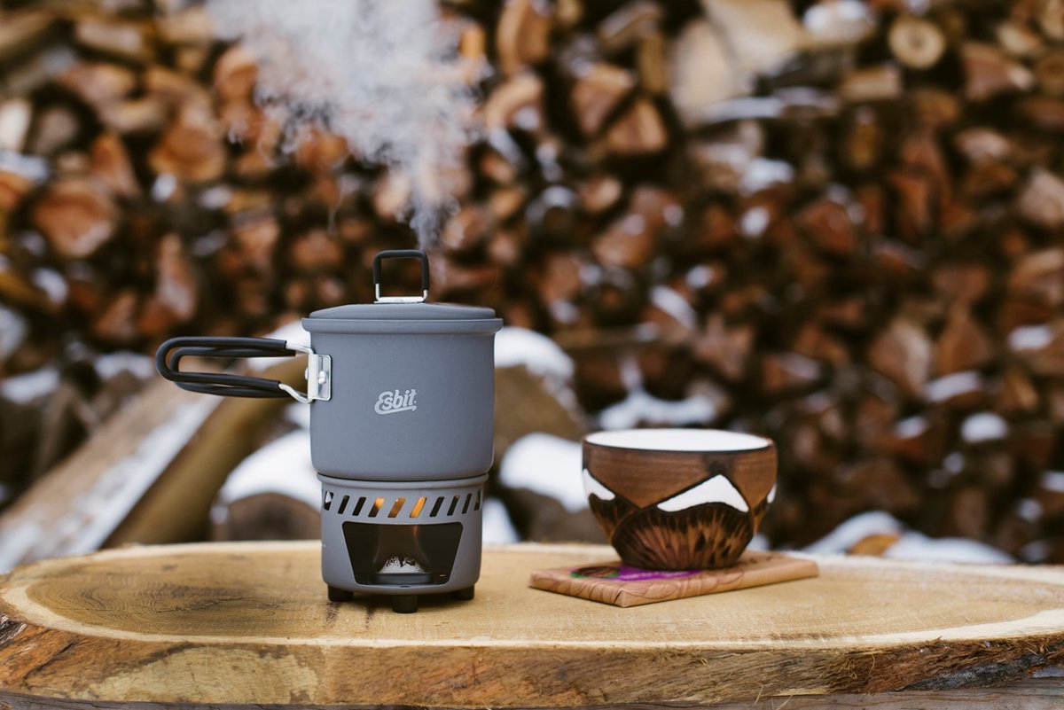  Esbit Outdoor Kooktoestel 585ml - Opbergtas - Aluminium - Solid Fuel