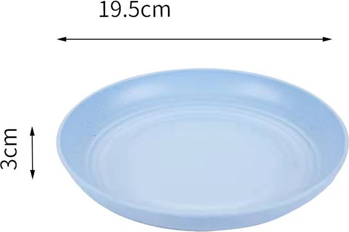 Merkloos Green-goose® Bio-based Borden | Set Van 4 | 19.5x3 Cm | Duurzame, Vaatwasserbestendige Borden Voor Camping, Vakantie Of Picknick | Vaatwasserbestendig