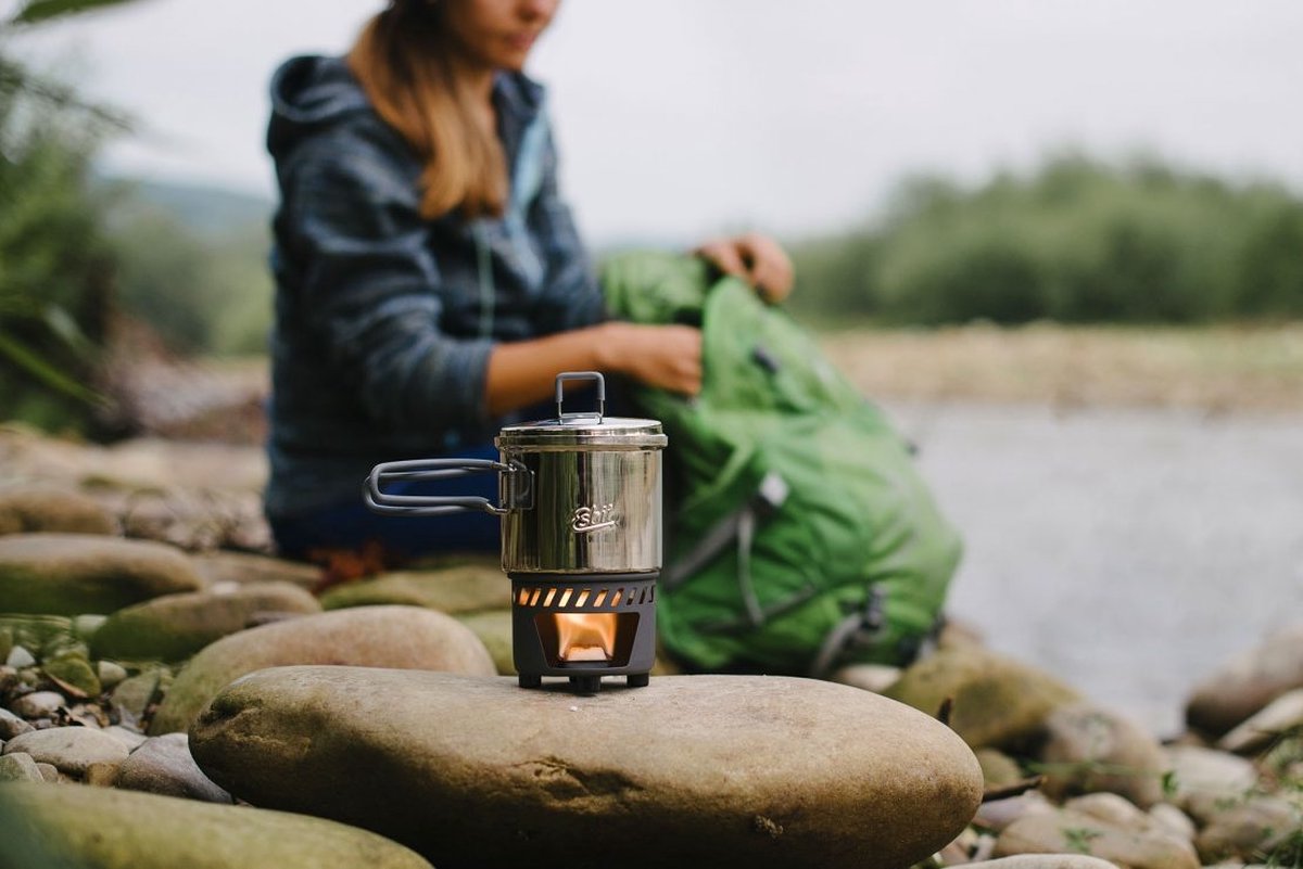  Esbit Outdoor Kooktoestel 585ml - Opbergtas - Aluminium/RVS