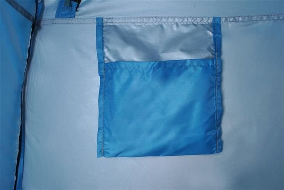 Merkloos 4 In 1 Pop-up Douchetent Voor Omkleden, Douchen, Toilet En Opslag - 1 Persoons Tent - Camping Douche En Omkleedtent - Inclusief Haringen En Draagtas - 190 X 110 X 110 Cm Blauw