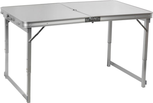  Capture Outdoor, "Camp6 AL-120L" Luxe Inklapbare Stabiele Kampeertafel, Voor 6 Personen, Aluminium, 70x120cm, Aluminium Vierkante Poten, In De Hoogte Regelbaar, Inklapbaar In Een Draagbare Koffer Formaat, Met Steun Voor Parasol, …