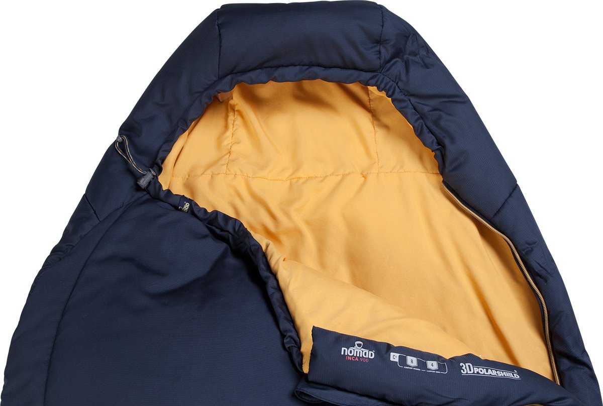  NOMAD® Inca 900 Mummy Slaapzak | 210x80cm Blauw | Lichtgewicht &amp; Kwalitatief | Mummy Slaapzak | Incl Hoes