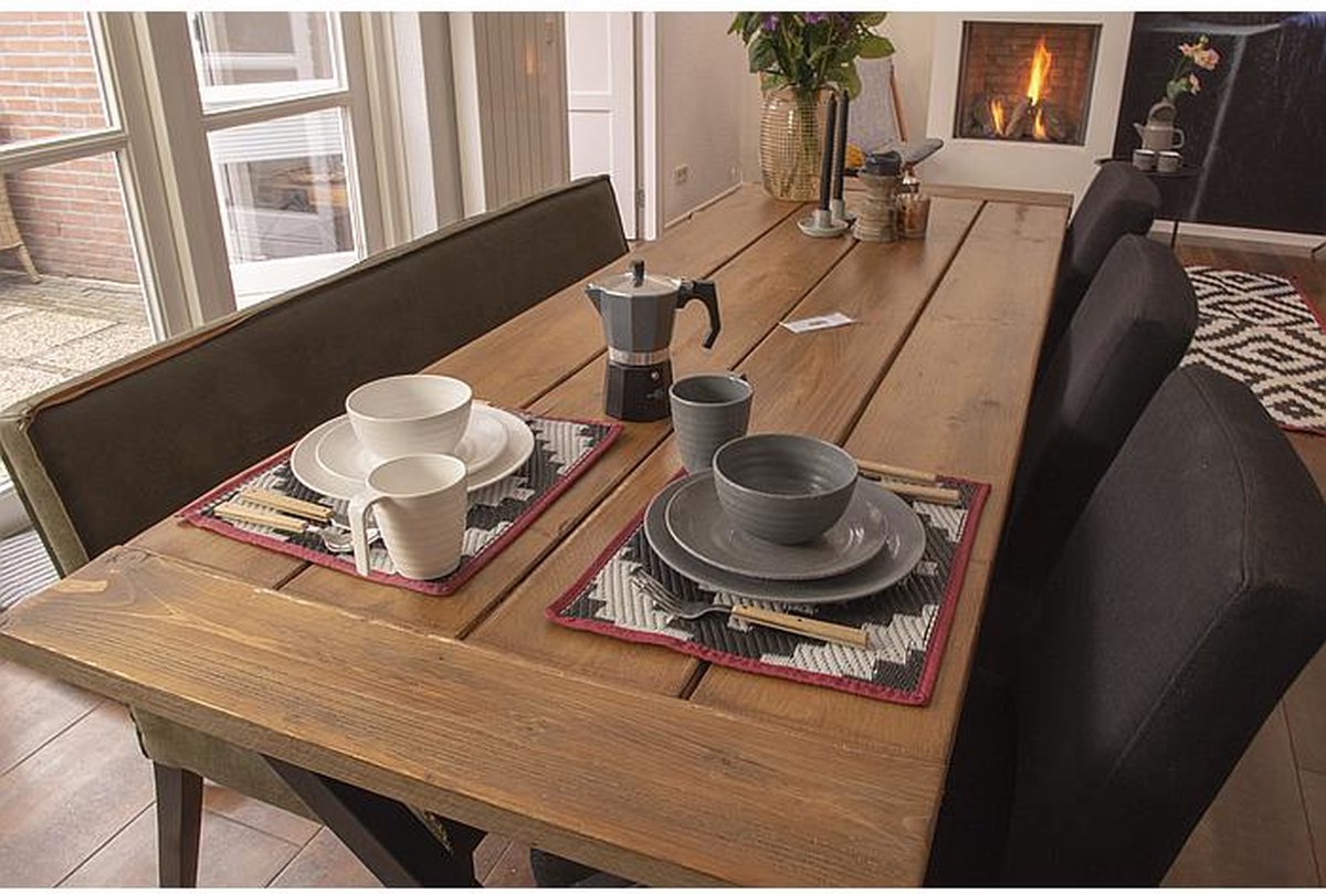  Bo-Camp Campingservies - 100% Melamine - 16-delig - Stone - Grijs