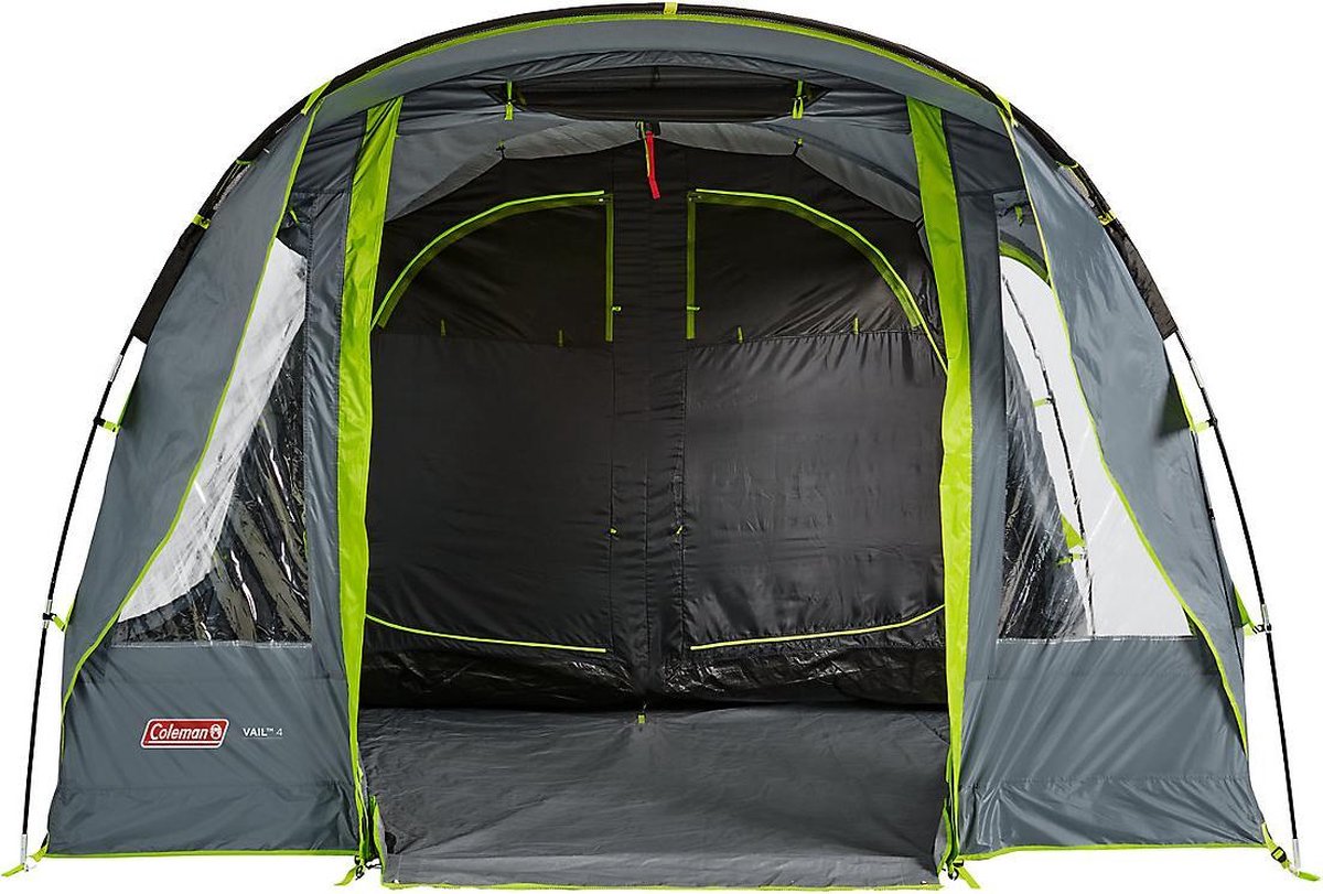  Coleman Vail 4 Tunneltent - Familie Tent - 4-Persoons - Grijs/Groen