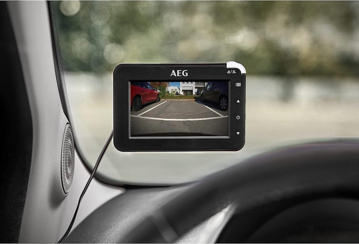  AEG RV 4.3 Achteruitrijcamera Op Zonne-energie, Draadloos, Digitaal, Parkeer-/rangeerhulp, Met Radiozender, Lcd-dual-display, Waterdicht, Nachtzicht