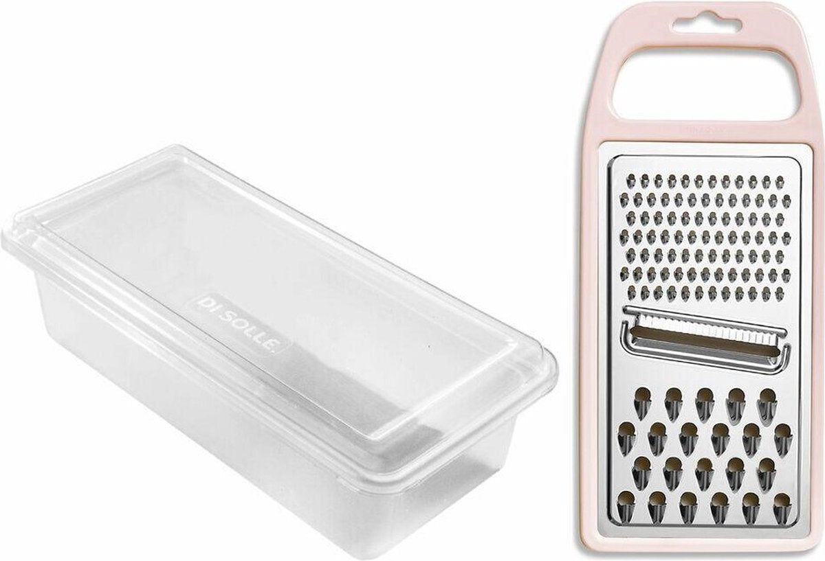  Di Solle Inova D - 6 Persoons Bestekset - Handige Opbergbak Met Raspdeksel - 26 Delig - Baby Pink