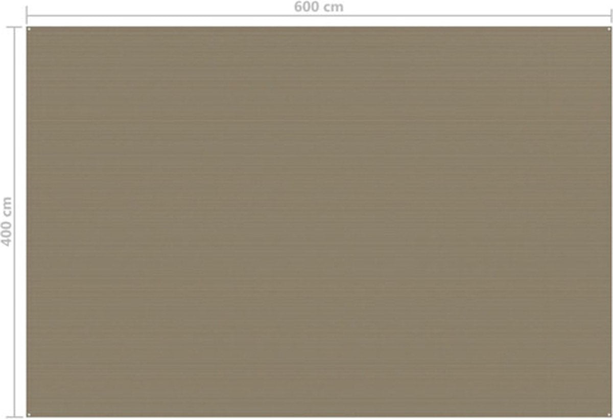  VidaXL Tenttapijt 400x600 Cm Taupe