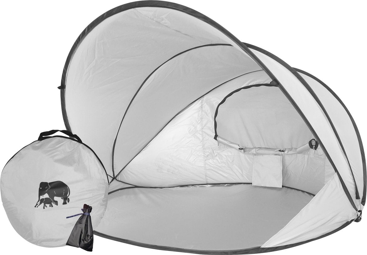 Deryan Luxe Pop Up Strandtent XXL - Anti-UV 50+ - Zilver