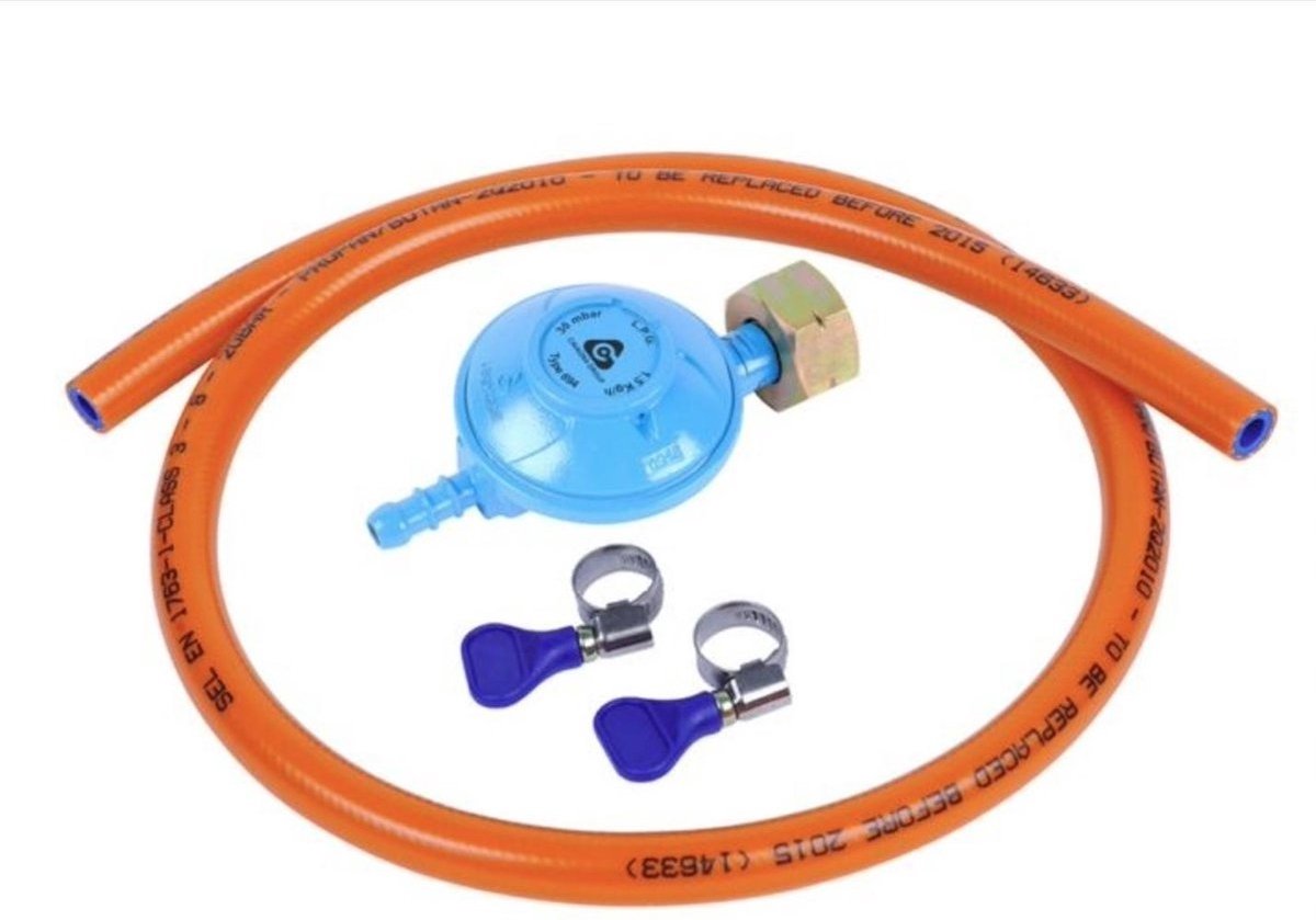  Kemper Gas Kooktoestel - Campingkooktoestel - INCLUSIEF Installatiesetje - Met 2 RVS Branders - 2600W