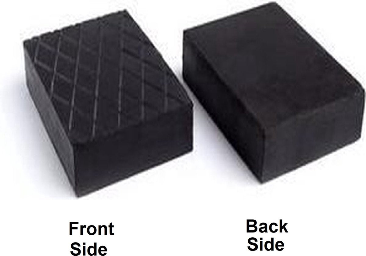  Rubberen Blok- Camper Levellers- Rubber Block Gummiklotz Gummiklötze Gummiauflage Gummiteller Hebebühne Grube 160x120x80 Mm Zwart Voor Autokrik, Trolleykrik En Pitjack