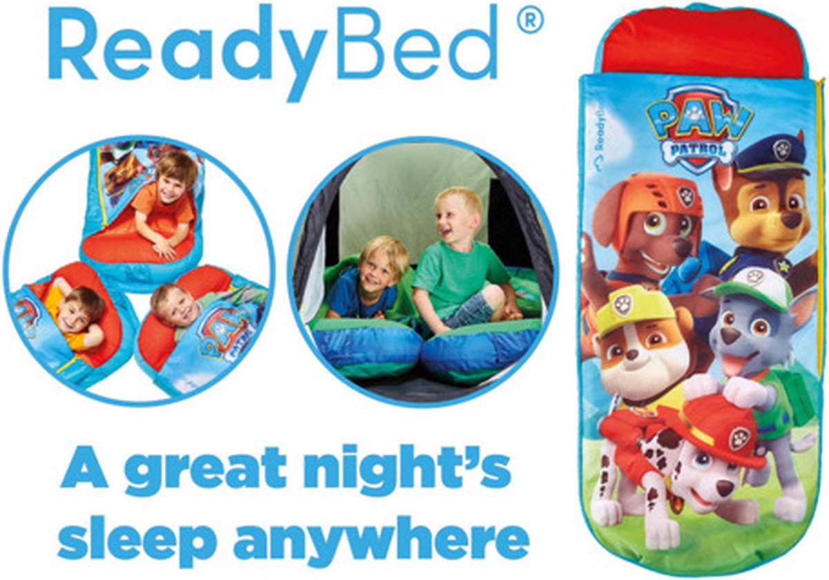  Paw Patrol ReadyBed Luchtbed + Slaapzak + Kussen - Blauw - 150x62x20