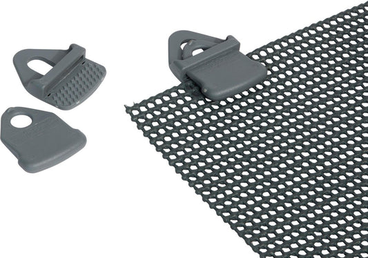  Bo-Camp Tenttapijt Clips - Universeel - 4 Stuks - Grijs