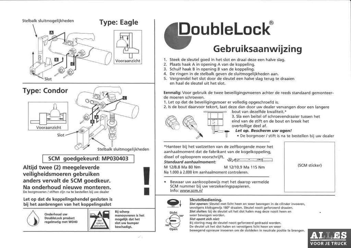 Koppelingslot Compact Eagle DoubleLock